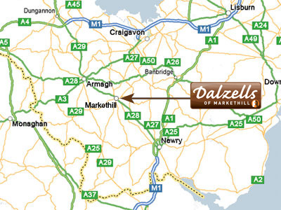 Click to view enlarged version of map showing location for Dalzells of Markethill
